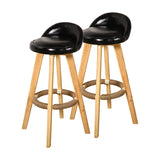 4x Levede Leather Swivel Bar Stool Kitchen Stool Dining Chair Barstools Black