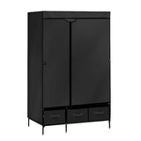 Levede Portable Clothes Closet Wardrobe Black Storage Cloth Organiser Unit Shelf Rack