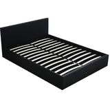 Levede Bed Frame Gas Lift Premium Leather Base Mattress Storage Queen Size Black