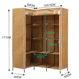 Levede Portable Wardrobe Clothes Closet Storage Cabinet Organizer With Shelves