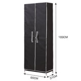 Levede 10Tiers Shoe Rack Portable Storage Cabinet Organiser Wardrobe Black Cover