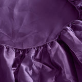 DreamZ Ultra Soft Silky Satin Bed Sheet Set in King Single Size in Purple Colour