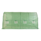 Greenhouse Plastic Cover Film Walk in Outdoor Garden Green House Tunnel 6X3X2M