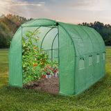 Greenhouse Plastic Cover Film Walk in Outdoor Garden Green House Tunnel 6X3X2M