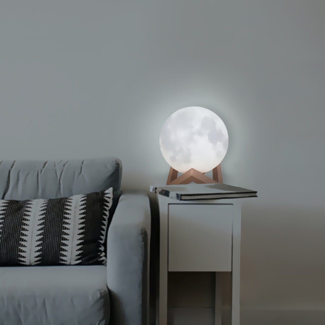 3D Magical Moon Lamp USB LED Night Light Moonlight Touch Sensor 15cm Diameter
