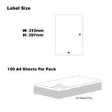 Blumax 1000 Sheets A4 Format 1UP White Labels