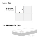 Blumax 1000 Sheets A4 Format 6UP White Labels