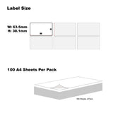 Blumax 500 Sheets A4 Format 21UP White Labels