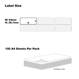 Blumax 1000 Sheets A4 Format 30UP White Labels