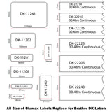 6 Pack Blumax Alternative Standard Address White labels for Brother DK-11201 29mm x 90mm 400L