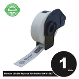 5 Rolls + 1 Roll with Holder Blumax Alternative File Folder White Labels for Brother DK-11203 17mm x 87mm 300L