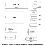 96x Blumax Alternative for Dymo #99012 36mm x 89mm 260L Transparent Labels