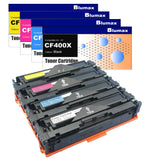 8 Pack Blumax Alternative Toner Cartridges for HP CF410X/411X/412X/413X(201X)