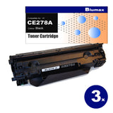 3 Pack Blumax Alternative for HP CE278A(78A) Black Toner Cartridges