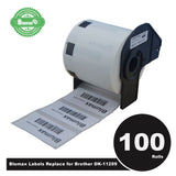100 Pack Blumax Alternative Small Address White labels for Brother DK-11209 62mm x 29mm 800L