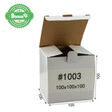 100x 100mm x 100mm x 100mm White Carton Cardboard Shipping Box (#1003)