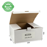 100x 220mm x 180mm x 100mm White Carton Cardboard Shipping Box (#2206)