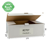 100x 270mm x 200mm x 95mm White Carton Cardboard Shipping Box (#2707) for 3KG satchel
