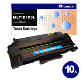 10x Blumax Alternative for Samsung MLT-D105L Black Toner Cartridges