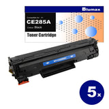 5 Pack Blumax Alternative for HP CE285A(85A) Black Toner Cartridges