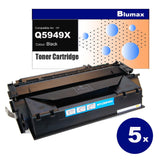 5 Pack Blumax Alternative for HP Q5949X(49X) Black Toner Cartridges
