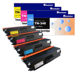 4 Pack Blumax Alternative Toner Cartridges for Brother TN-348  (BK+C+M+Y)