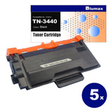 5 Pack Blumax Alternative for Brother TN-3440 Black Toner Cartridges