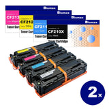 8 Pack Blumax Alternative Toner Cartridges for HP CF210X/211A/212A/213A(131X/131A)