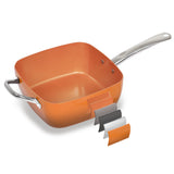 Saucepan Set Frying Pan Non Stick Deep Fry Steamer with Glass Lid Cookware Set
