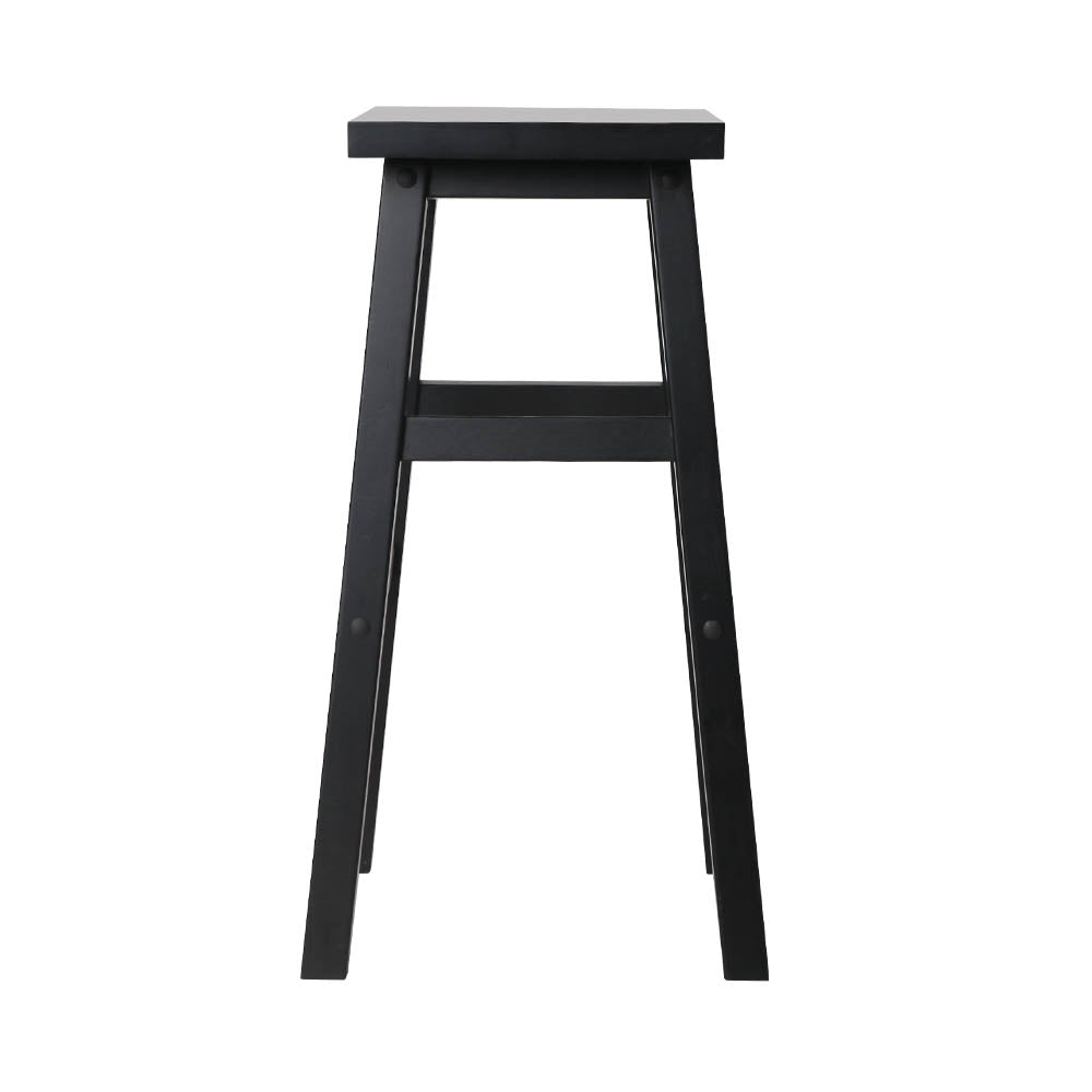 Artiss 2x Bar Stools Kitchen Chairs Wooden Black