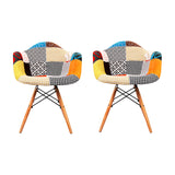 Artiss Set of 2 Fabric Dining Chairs