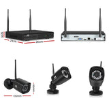 UL-tech CCTV Wireless Security Camera System 4CH Home Outdoor WIFI 2 Square Cameras Kit 1TB