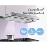 Comfee Rangehood 600mm Range Hood Slide Out 60cm Stainless Steel Kitchen Canopy