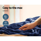 Giselle Bedding Electric Throw Blanket - Navy