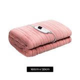 Giselle Bedding Heated Electric Throw Rug Fleece Sunggle Blanket Washable Pink