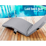 Artiss Adjustable Beach Sun Pool Lounger - Grey