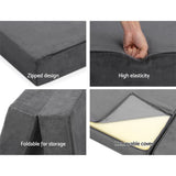 Giselle Bedding Folding Foam Portable Mattress Grey