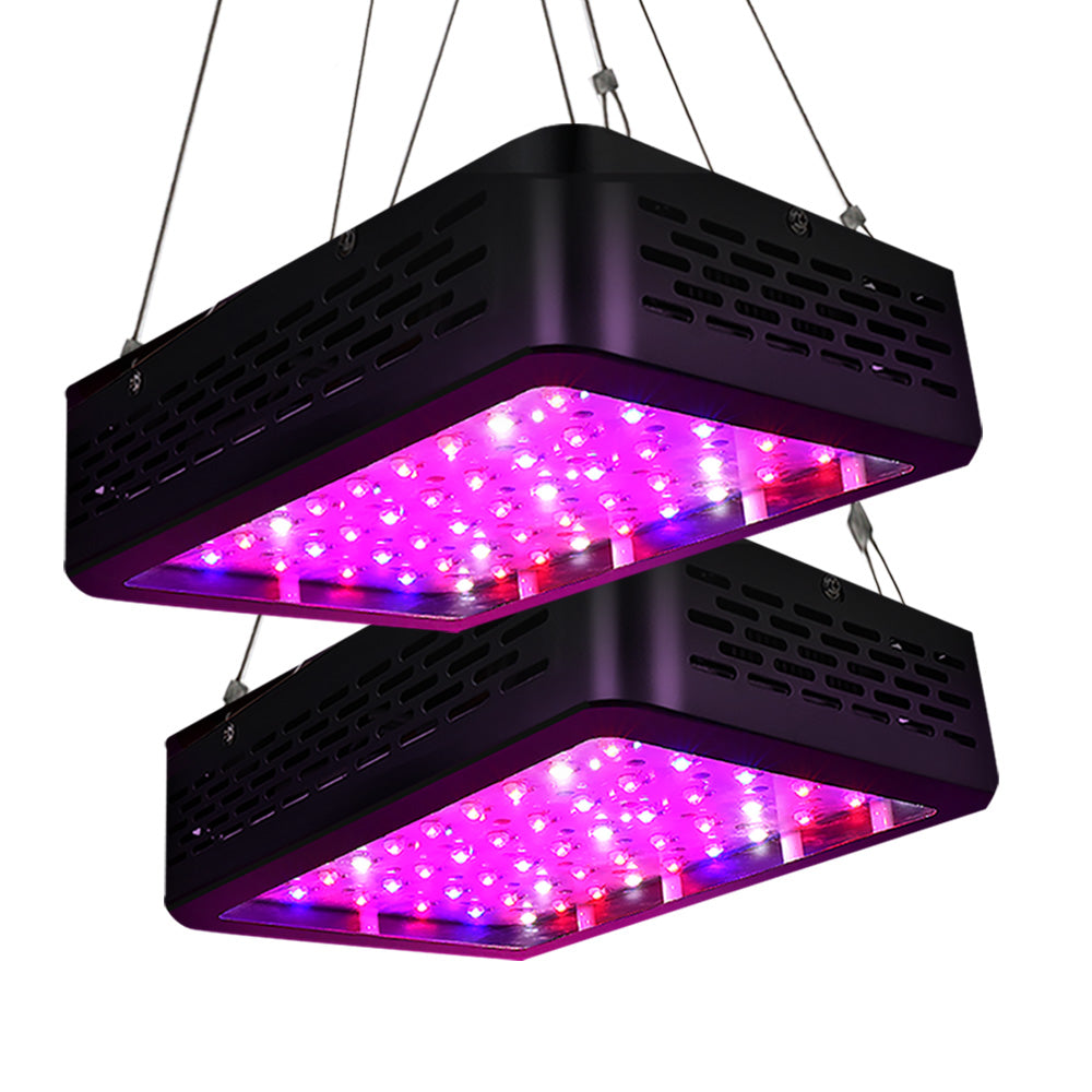 Greenfingers Set of 2 LED Grow Light Kit 300W Full Spectrum Indoor Hydroponic System