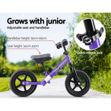 Rigo Kids Balance Bike Ride On Toys Push Bicycle Wheels Toddler Baby 12" Bikes Purple