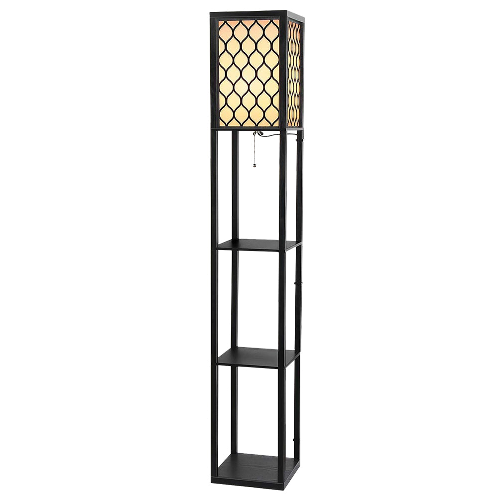 Artiss Floor Lamp Storage Shelf LED Lamps Vintage Standing Reading Light Bedroom