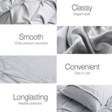 Giselle Quilt Cover Set Diamond Pinch Grey - King