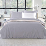 Giselle Quilt Cover Set Classic Grey - Queen