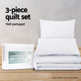 Giselle Bedding Super King Classic Quilt Cover Set - White