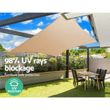 Instahut 2x4m Shade Sail Sun Shadecloth Canopy 280gsm Sand