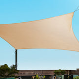 Instahut 2.5 x 3m Rectangle Shade Sail Cloth - Sand Beige