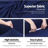 Artiss 2-piece Sofa Cover Elastic Stretch Couch Covers Protector 3 Steater Navy