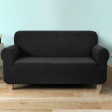Artiss Sofa Cover Couch Covers 3 Seater High Stretch Black
