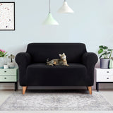 Artiss Sofa Cover Elastic Stretchable Couch Covers Black 2 Seater