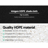 Instahut 50% UV Sun Shade Cloth Shadecloth Sail Roll Mesh Garden Outdoor 3.66x10m Black