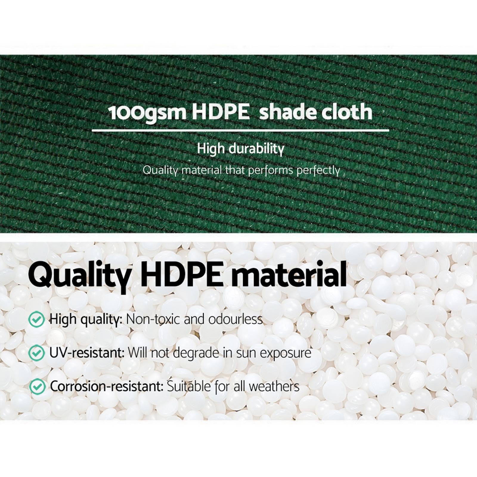 Instahut 50% Shade Cloth 3.66x30m Shadecloth Sail Heavy Duty Green